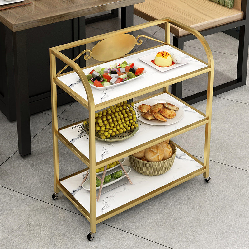 25.59"H Portable Contemporary Prep Table Metal Rectangular Prep Table for Home Use