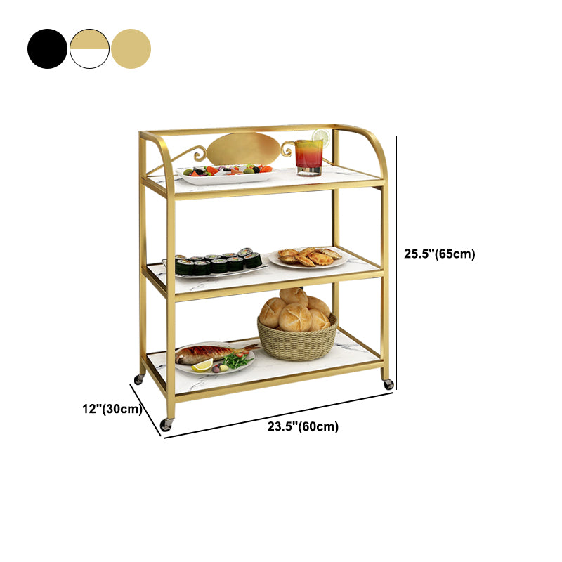 25.59"H Portable Contemporary Prep Table Metal Rectangular Prep Table for Home Use