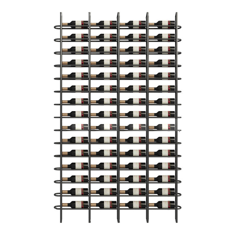 Industrial Wine Bottle Holder Floor Wine Rack in Matte Black