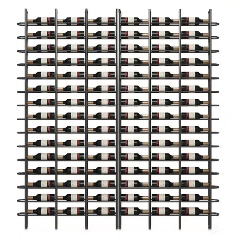 Industrial Wine Bottle Holder Floor Wine Rack in Matte Black