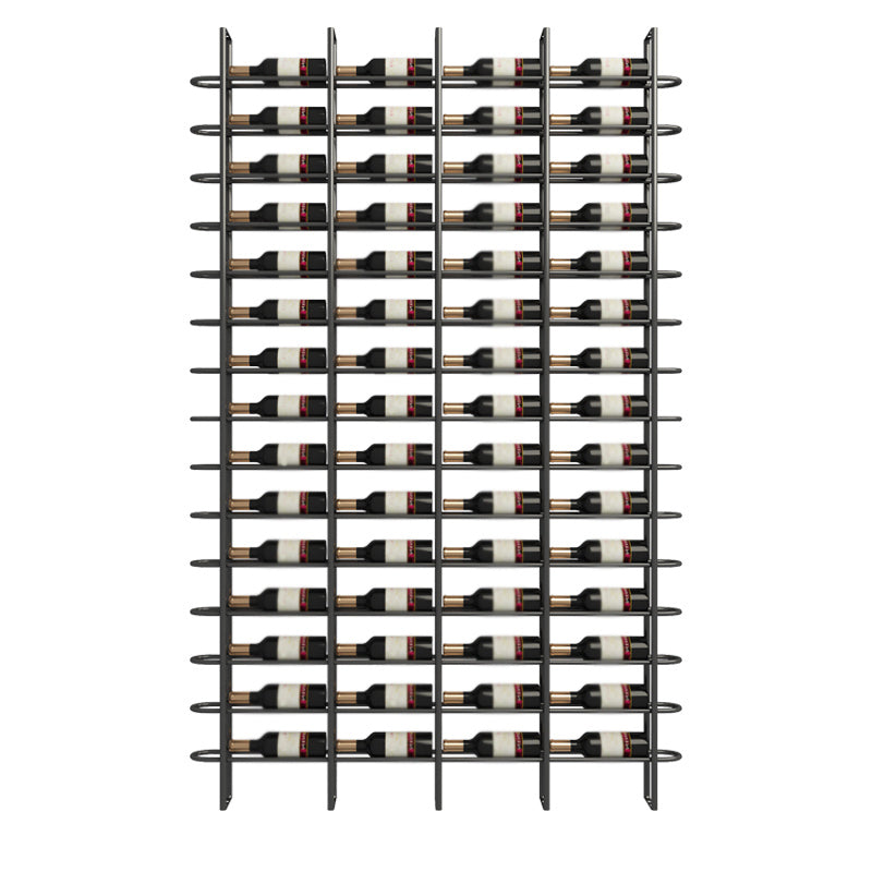 Industrial Wine Bottle Holder Floor Wine Rack in Matte Black