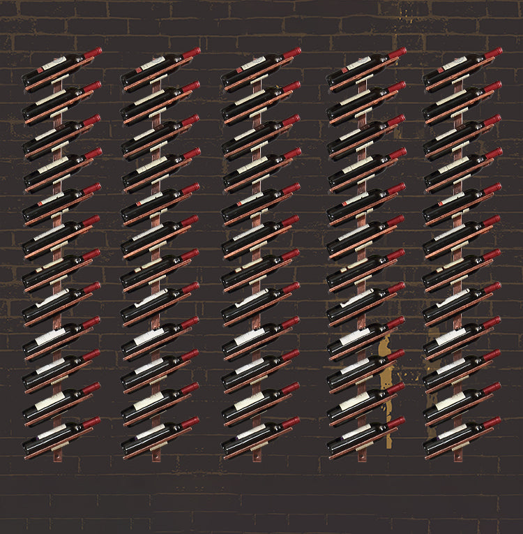 Industrial Mental Wine Bottle Rack Wall Mounted Bottle Rack for Bar and Restaurant