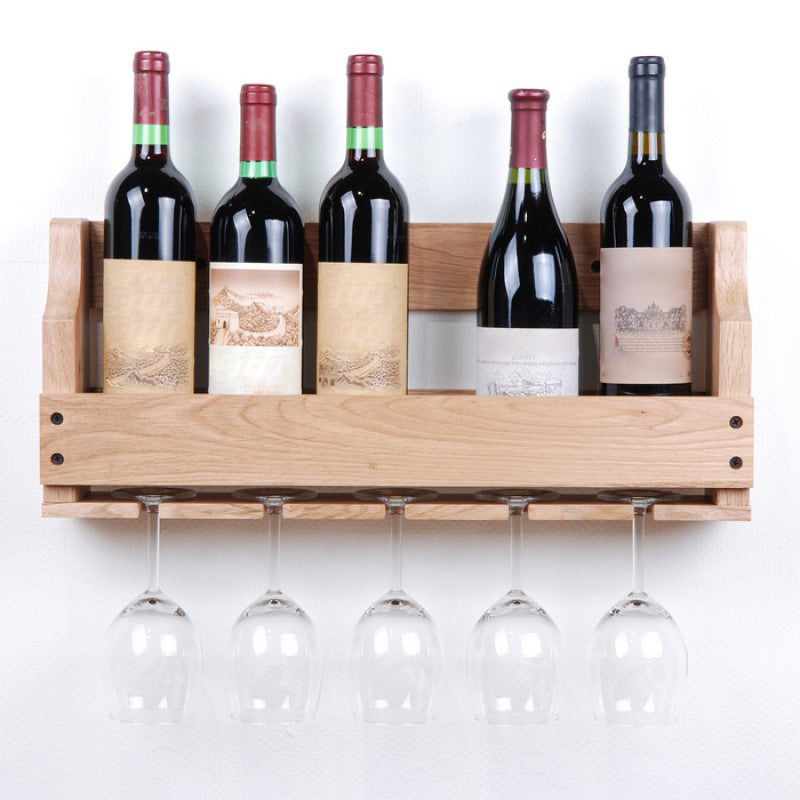 Wood Modern Wine Rack 4.8"Wx9.4"H 12-Bottle Wine Racks for Living Room