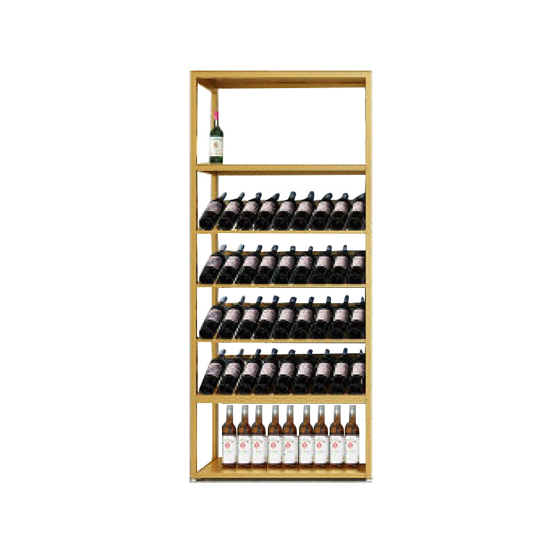 Industrial Iron Bottle Wine Rack Simple Floor Bottle Holder with Wine Storage