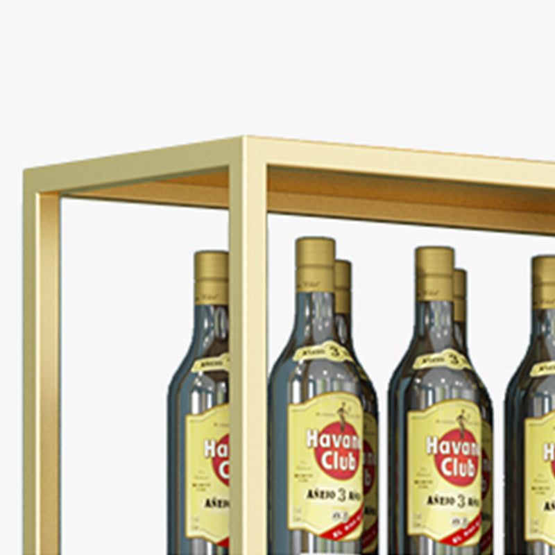 Industrial Iron Bottle Wine Rack Simple Floor Bottle Holder with Wine Storage