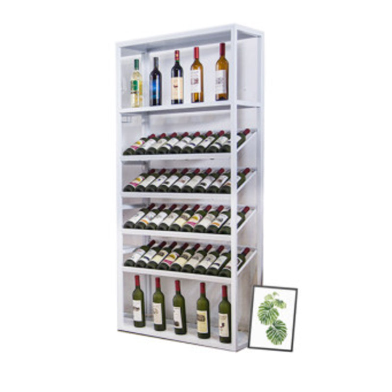 Contemporary Floor Wine Bottle Rack Iron Bottle Holder for Kitchen