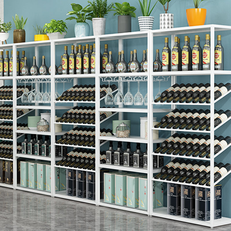 Contemporary Floor Wine Bottle Rack Iron Bottle Holder for Kitchen