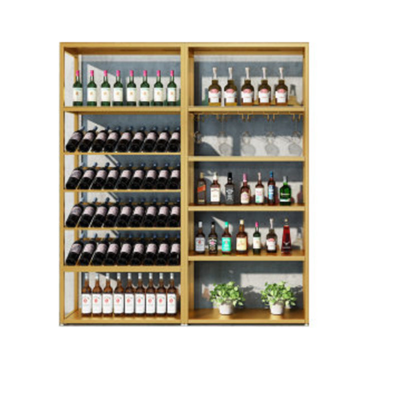 Contemporary Floor Wine Bottle Rack Iron Bottle Holder for Kitchen