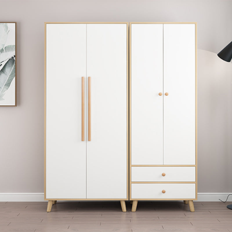Modern Matte Finish Wardrobe for Home Wood Storage Cabinet with Hinged Door
