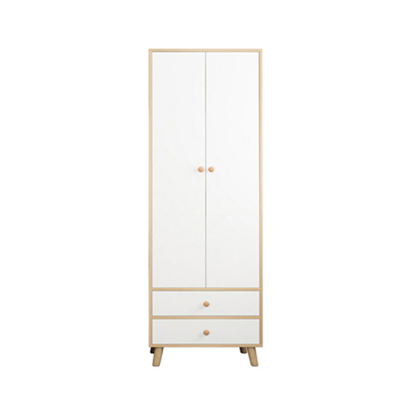 Modern Matte Finish Wardrobe for Home Wood Storage Cabinet with Hinged Door