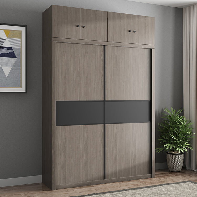 Engineered Wood Wardrobe Armoire With Shelves Modern Wardrobe Closet