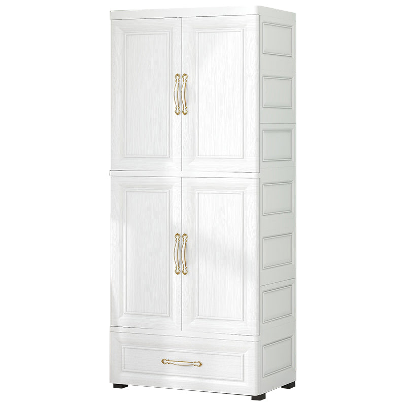 Modern Style Plastic Wardrobe Cloth Rod Included Wardrobe Closet