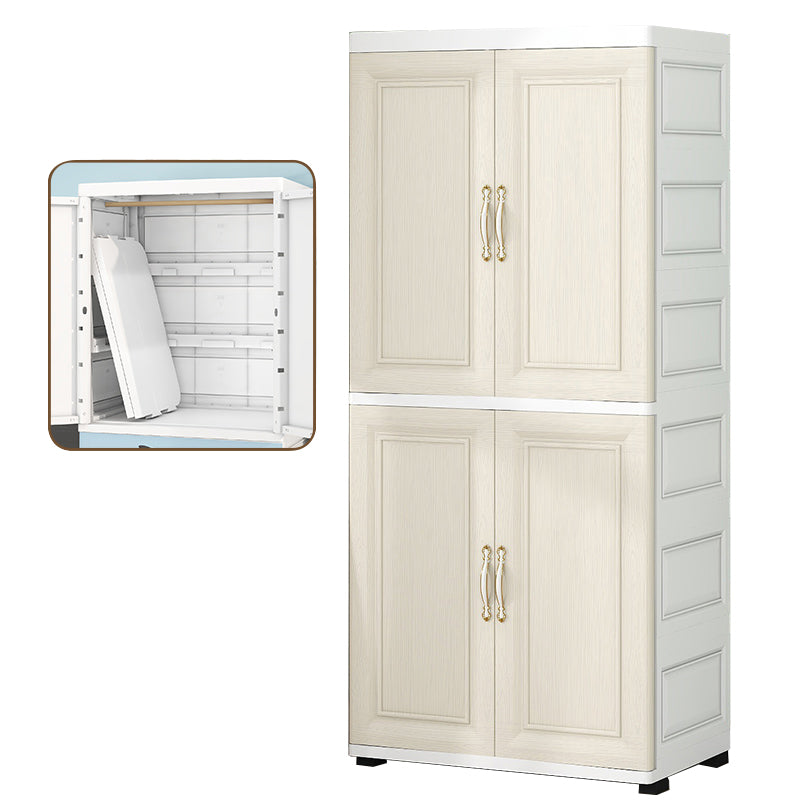 Modern Style Plastic Wardrobe Cloth Rod Included Wardrobe Closet