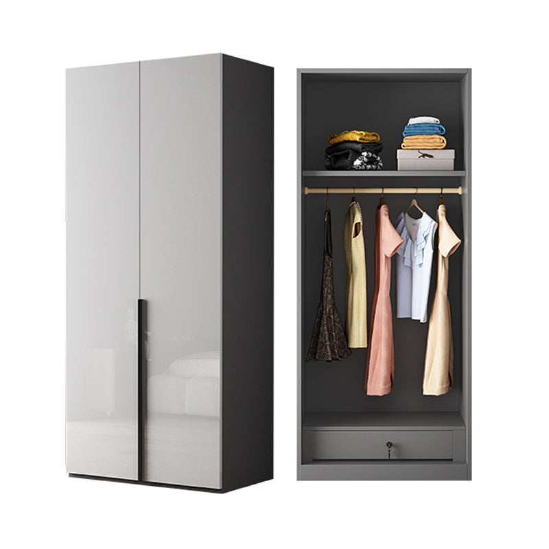 Modern Wardrobe Closet With Shelves Engineered Wood Wardrobe Armoire