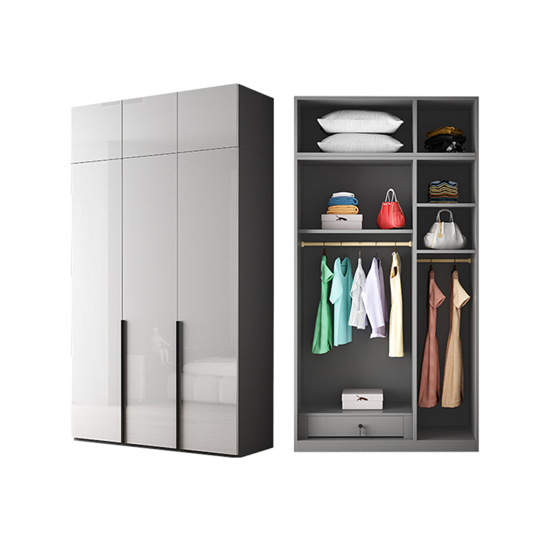 Modern Wardrobe Closet With Shelves Engineered Wood Wardrobe Armoire