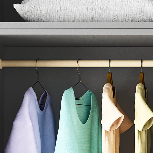 Modern Wardrobe Closet With Shelves Engineered Wood Wardrobe Armoire