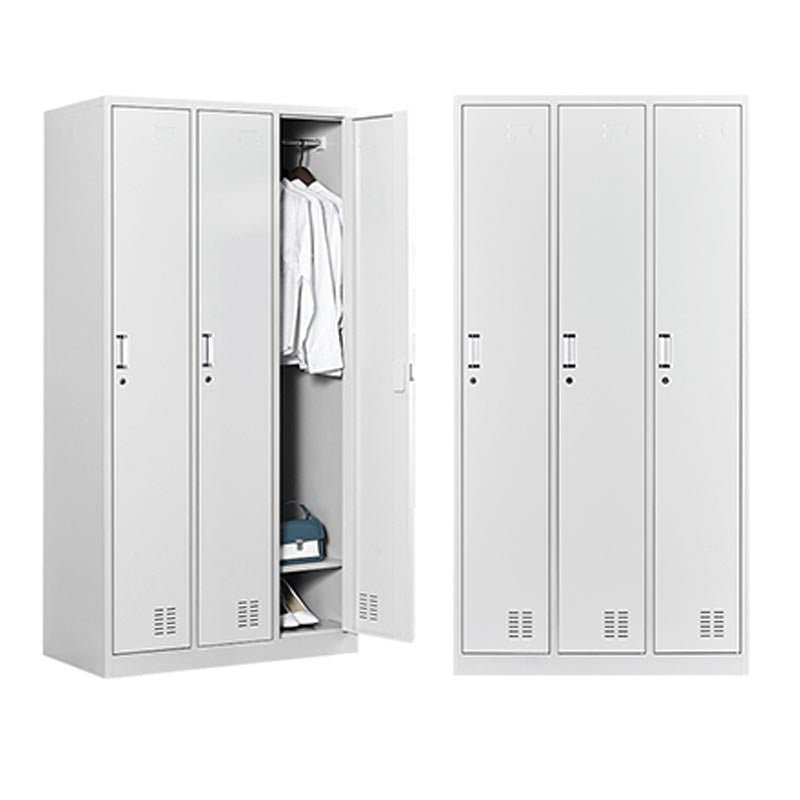 Grey Wardrobe Armoire Metal Contemporary Wardrobe Cabinet for Home