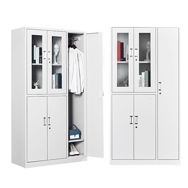 Grey Wardrobe Armoire Metal Contemporary Wardrobe Cabinet for Home