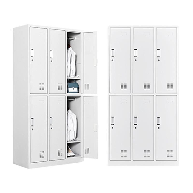 Grey Wardrobe Armoire Metal Contemporary Wardrobe Cabinet for Home