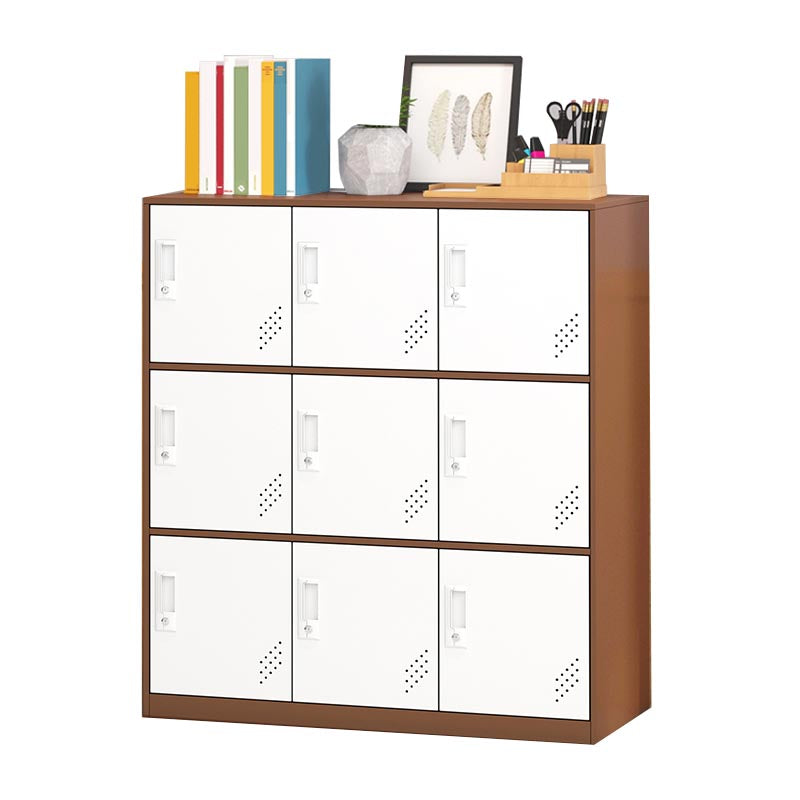 Metal Storage Cabinet Contemporary Non-Hanging Armoire for Home