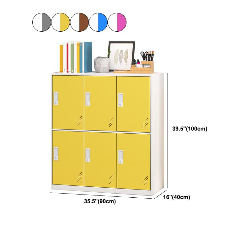 Metal Storage Cabinet Contemporary Non-Hanging Armoire for Home