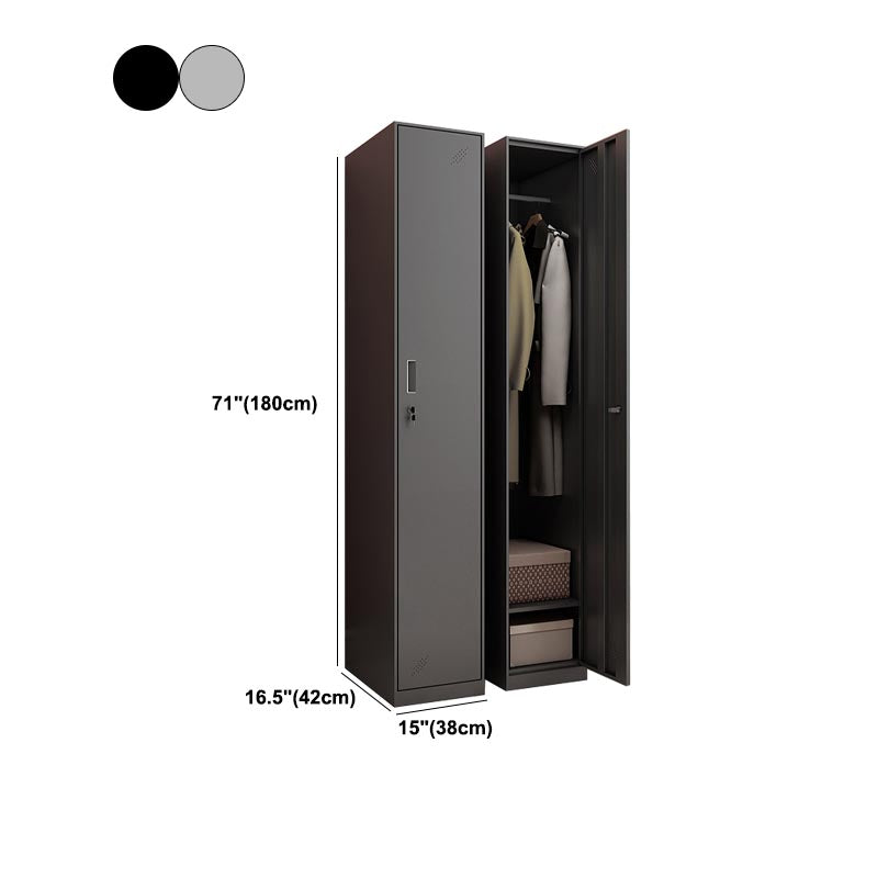 Hinged Wardrobe Cabinet Contemporary Metal Wardrobe for Bedroom