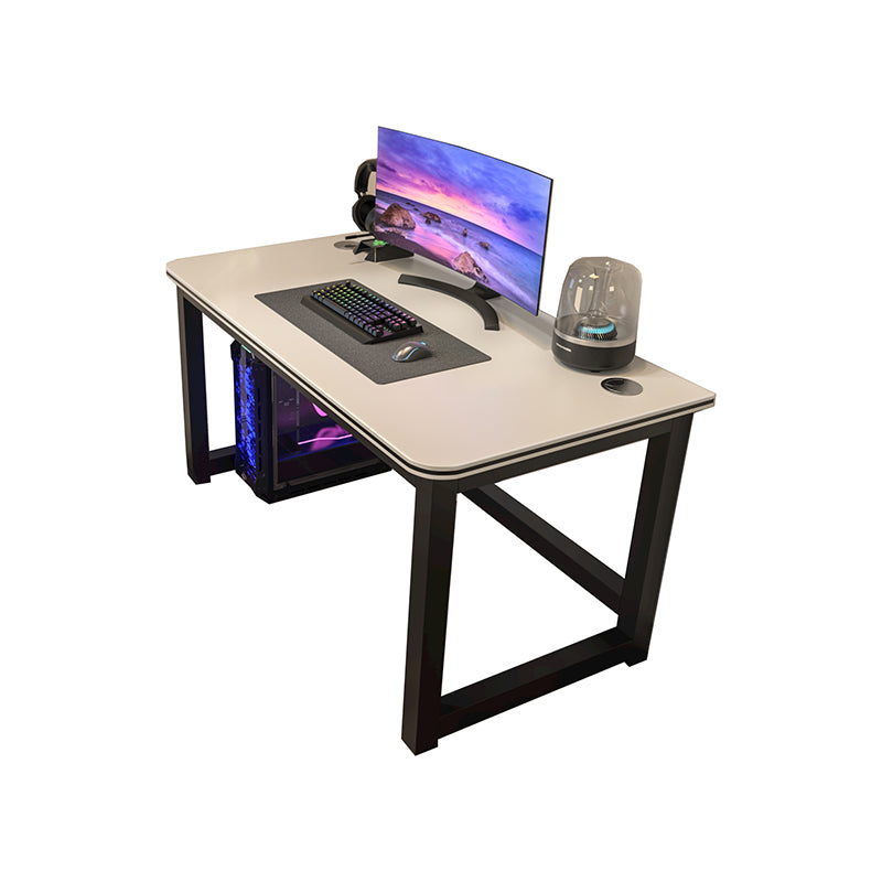 Bedroom Contemporary Computer Desk Rectangular Wooden Office Desk in Matte Finish