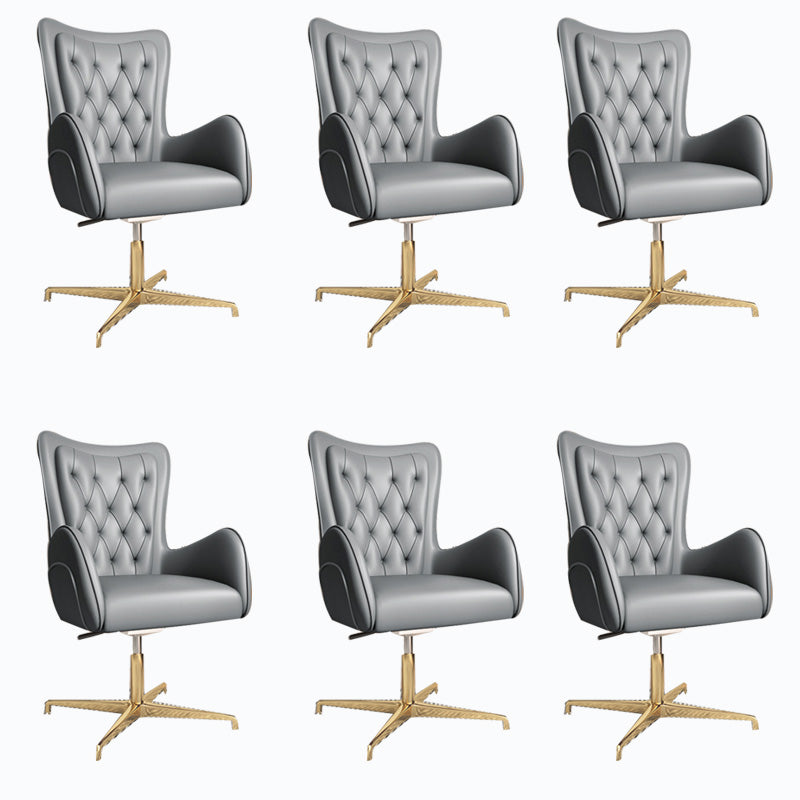 Modern Leatherette and Mesh Executive Chair Upholstered Mid-back Task Chair