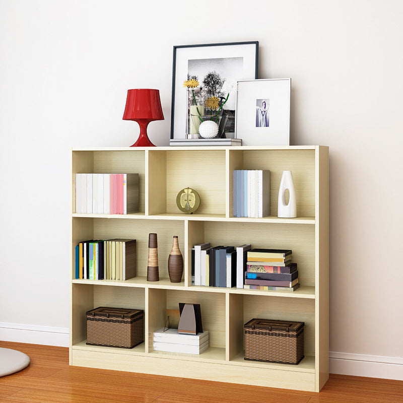 Contemporary Wood Shelf Bookcase Closed Back Book Shelf for Home