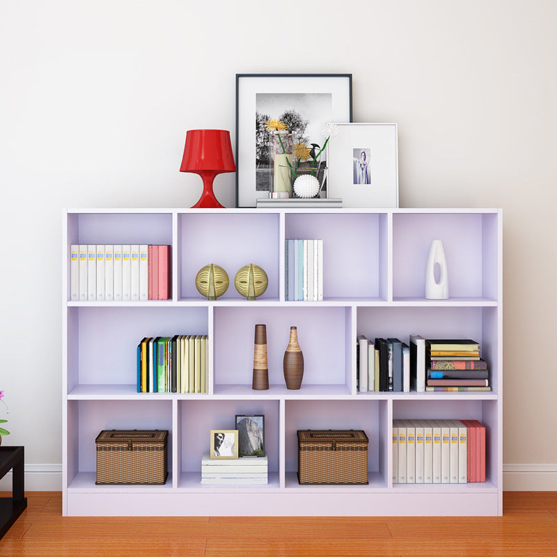 Contemporary Wood Shelf Bookcase Closed Back Book Shelf for Home