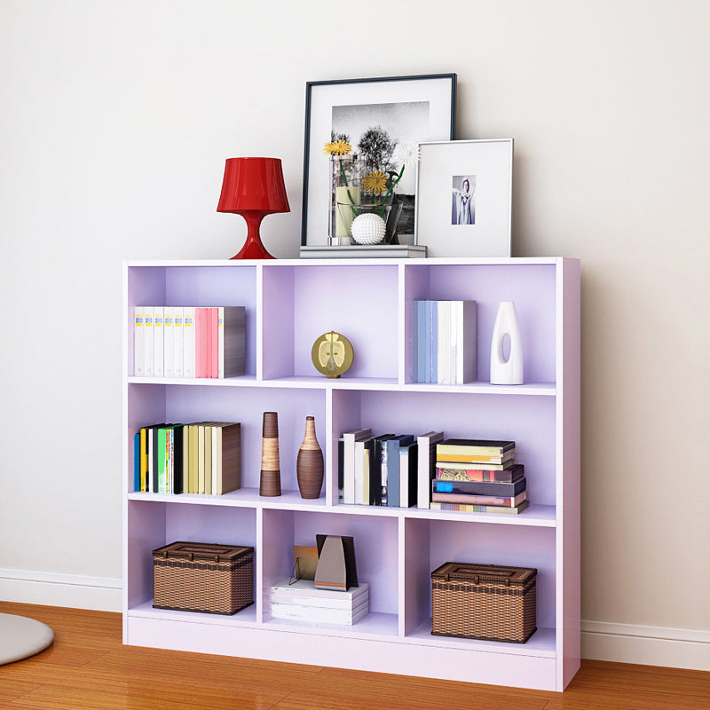 Contemporary Wood Shelf Bookcase Closed Back Book Shelf for Home