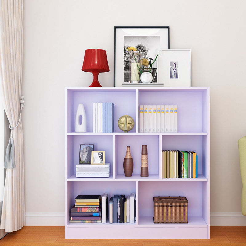 Contemporary Wood Shelf Bookcase Closed Back Book Shelf for Home
