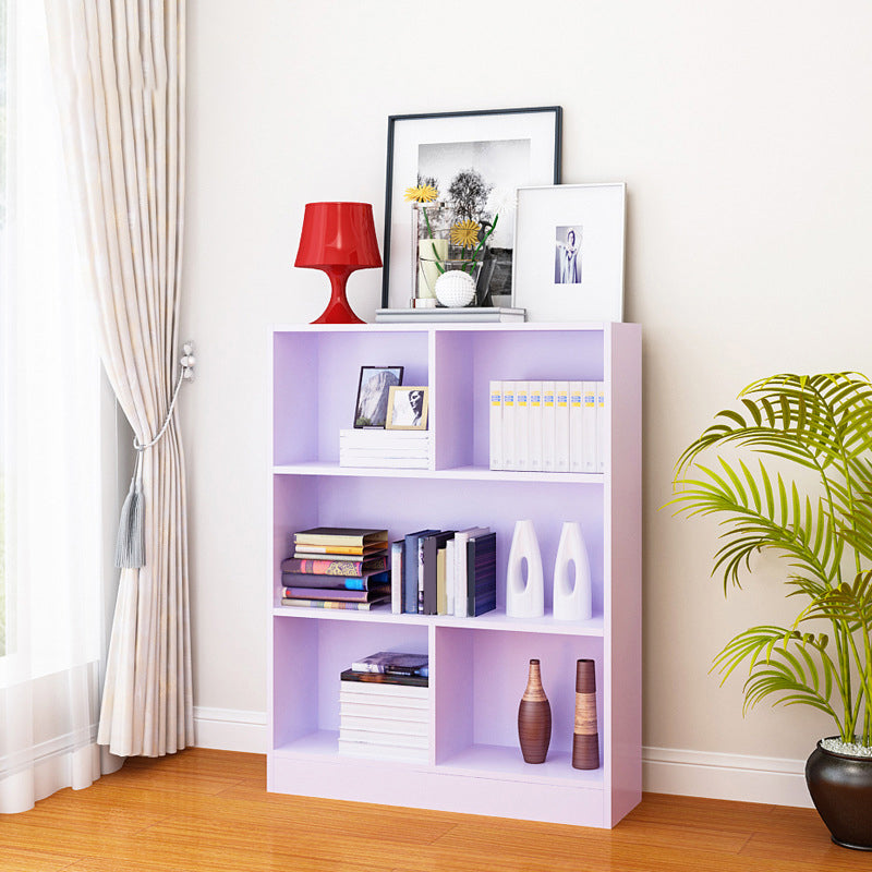 Contemporary Wood Shelf Bookcase Closed Back Book Shelf for Home