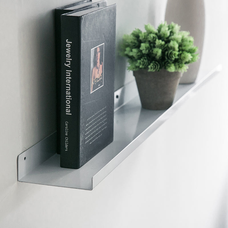 Contemporary Floating Bookshelf Iron 4.7" W Living Room Book Shelf