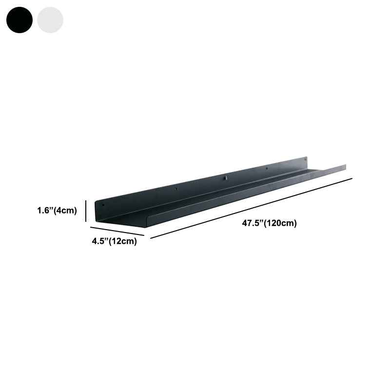 Contemporary Floating Bookshelf Iron 4.7" W Living Room Book Shelf