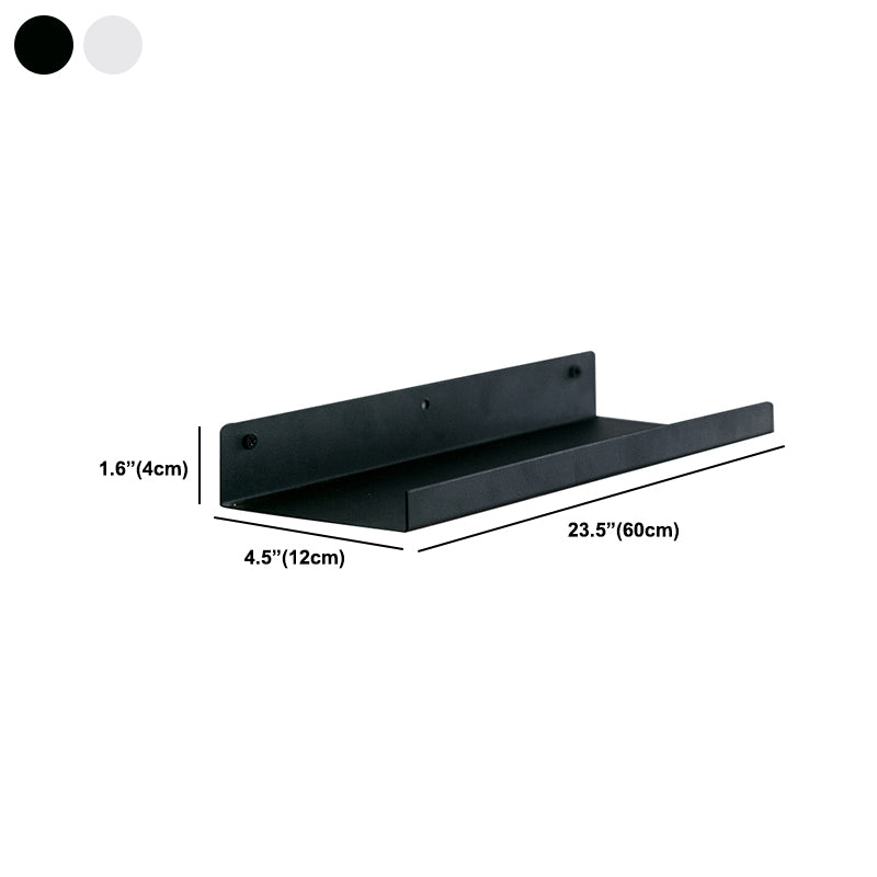 Contemporary Floating Bookshelf Iron 4.7" W Living Room Book Shelf