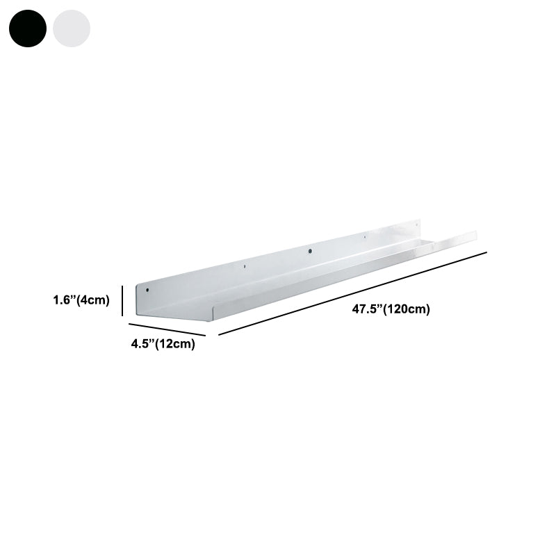 Contemporary Floating Bookshelf Iron 4.7" W Living Room Book Shelf