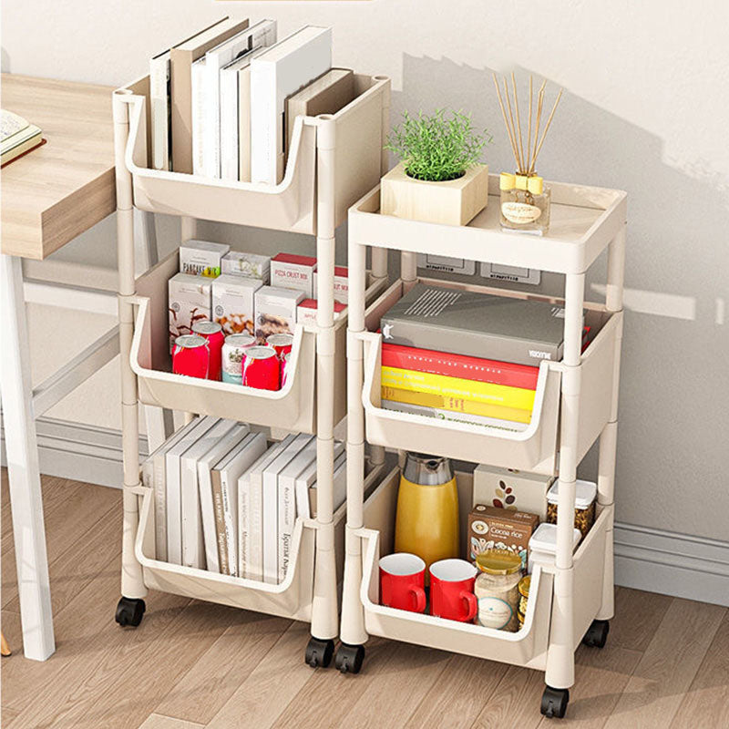Modern Plastic Bookshelf Etagere Vertical Open Shelf Bookcase