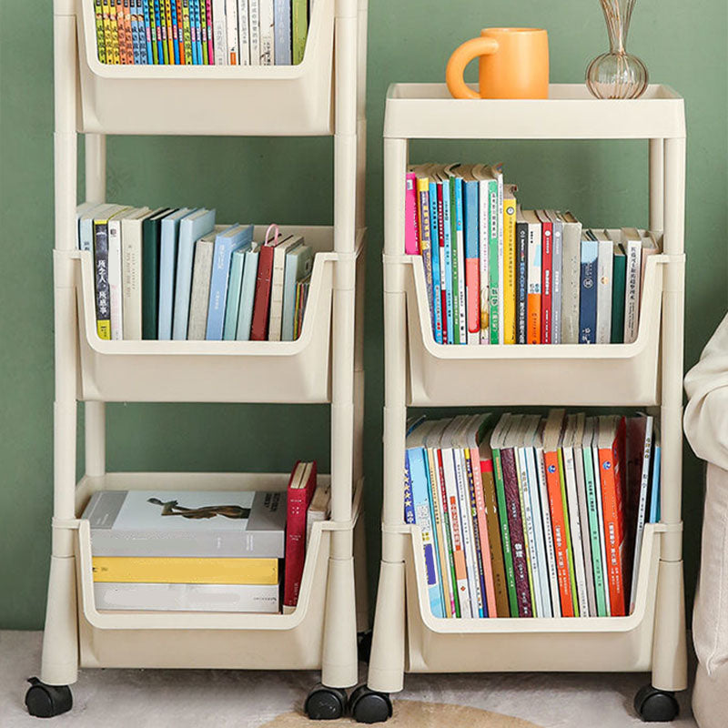 Modern Plastic Bookshelf Etagere Vertical Open Shelf Bookcase