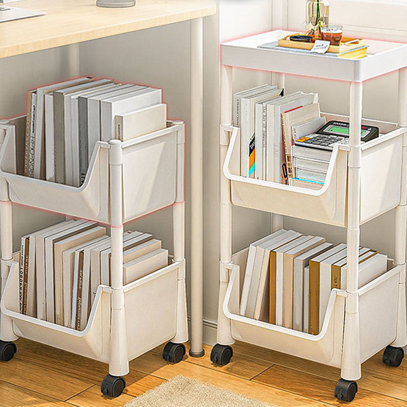 Modern Plastic Bookshelf Etagere Vertical Open Shelf Bookcase