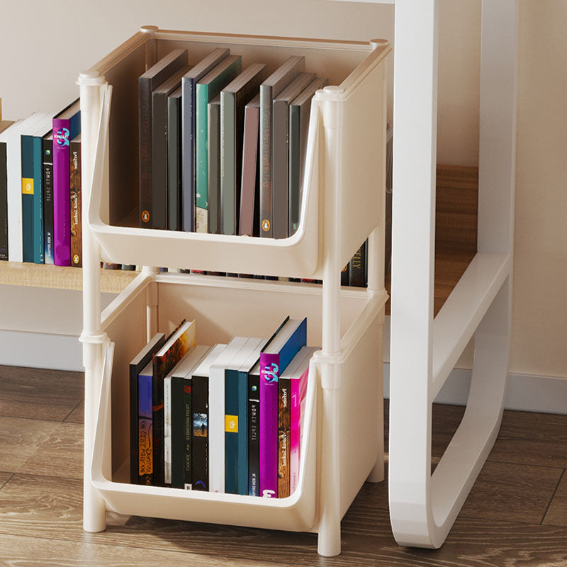 Modern Plastic Bookshelf Etagere Vertical Open Shelf Bookcase