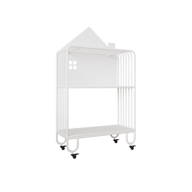 Modern Metal Bookshelf Standard Open Shelf Bookcase in Burnish