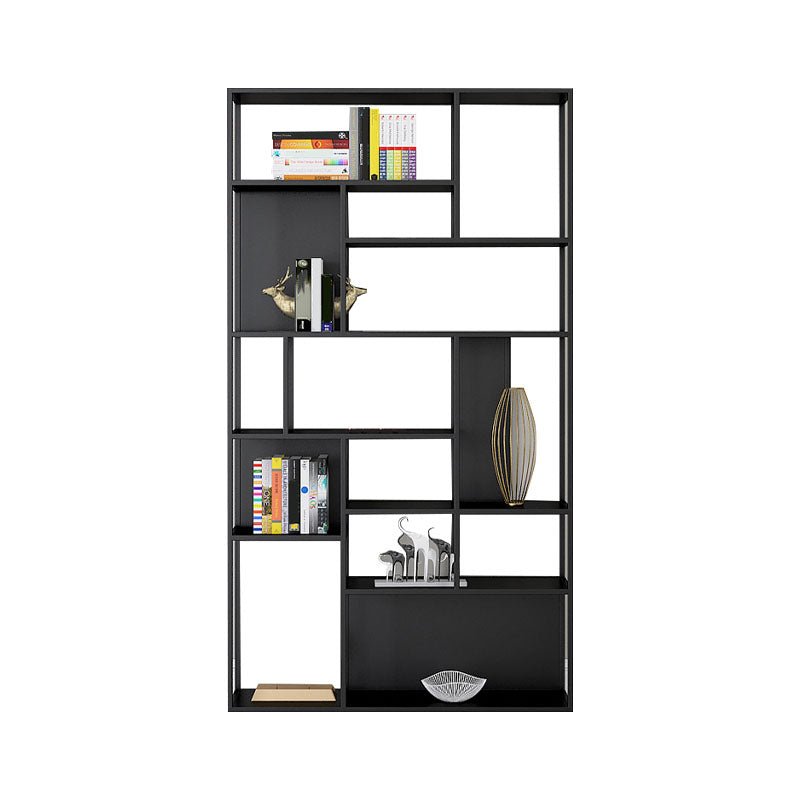 Modern Metal Bookshelf Etagere Open Shelf Bookcase with Shelves-70.8" H x 11.8" W