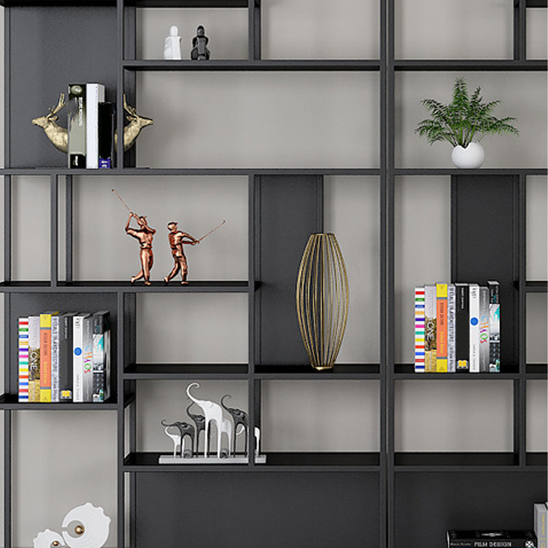 Modern Metal Bookshelf Etagere Open Shelf Bookcase with Shelves-70.8" H x 11.8" W