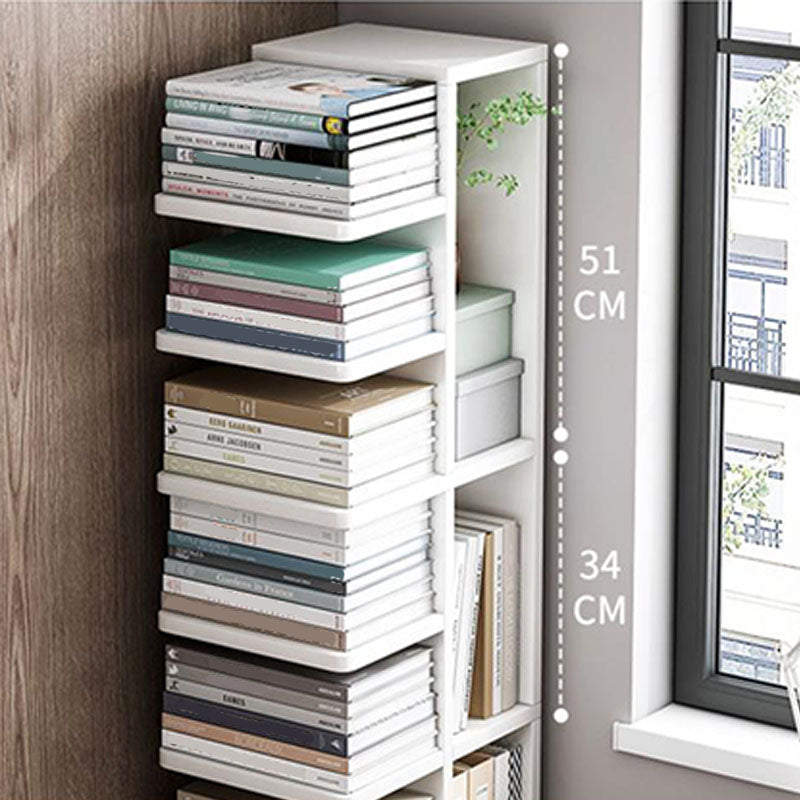 Modem & Contemporary Geometric Bookcase Wooden Book Shelf 11.8" Wide