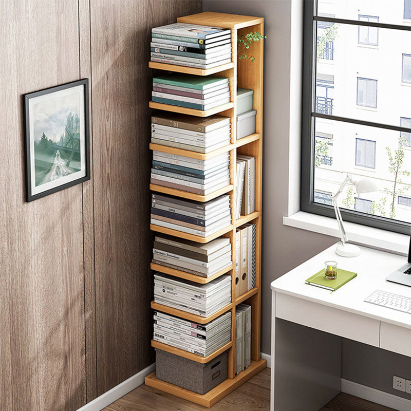 Modem & Contemporary Geometric Bookcase Wooden Book Shelf 11.8" Wide