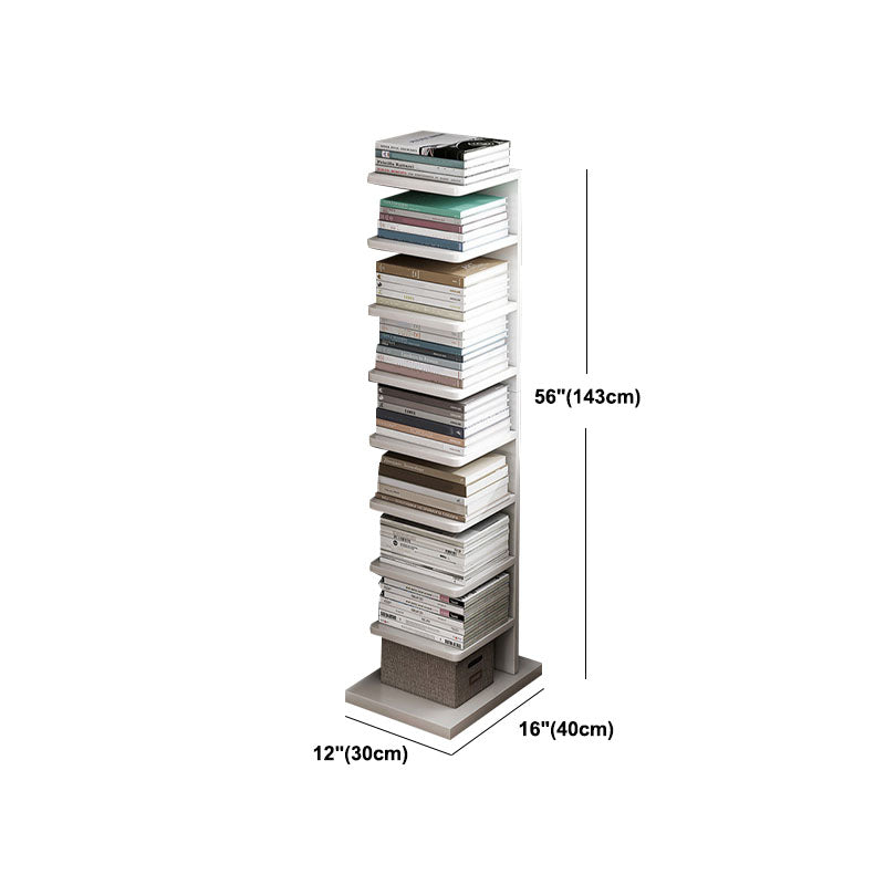 Modem & Contemporary Geometric Bookcase Wooden Book Shelf 11.8" Wide