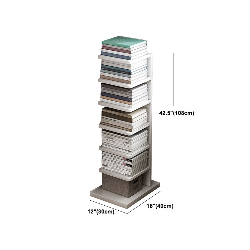 Modem & Contemporary Geometric Bookcase Wooden Book Shelf 11.8" Wide