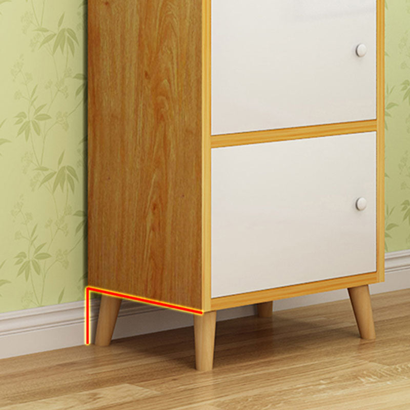 9.4" W Modern Wooden Bookshelf Closed Back Shelf Bookcase with Doors