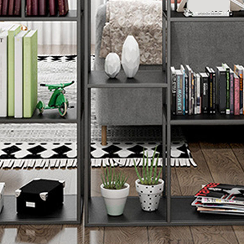 Modern Metal Bookshelf Etagere Open Shelf Bookcase in Burnish-70.8" H x 11.8" W